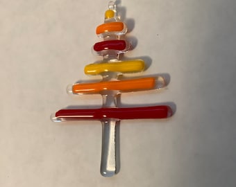 Christmas Tree Fused Glass, Ornament, Bauble, Sun Catcher, Fused Glass Decoration, Window Decor, Christmas Ornament, Winter