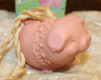 Vintage Avon Petunia Pig- Soap on a Rope