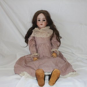 German Bisque Doll Heinrich Handwerck Simon Halbig 99 DEP Brown Sleep Eyes  Composition Wood Ball Joint Body Antique 22 Child's Doll