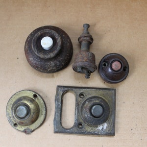 Vintage Push Button Electric Switches- set of 5