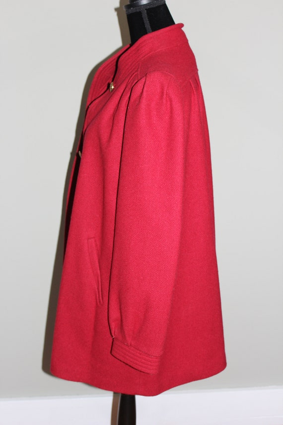 Vintage Red Women's Wool Outer Coat - image 4