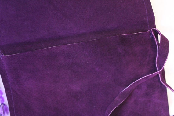 Vintage Purple Suede Handmade Purse and Handbag - image 5