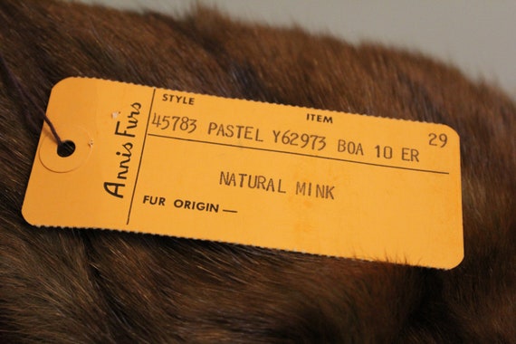 Vintage Annis Furs-Natural Mink Boa/Collar - image 6
