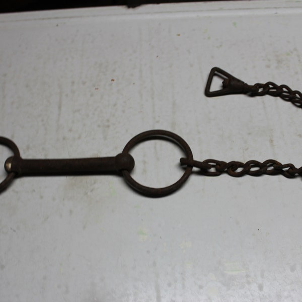 Antique Horse Bridal Metal Bit with Chain