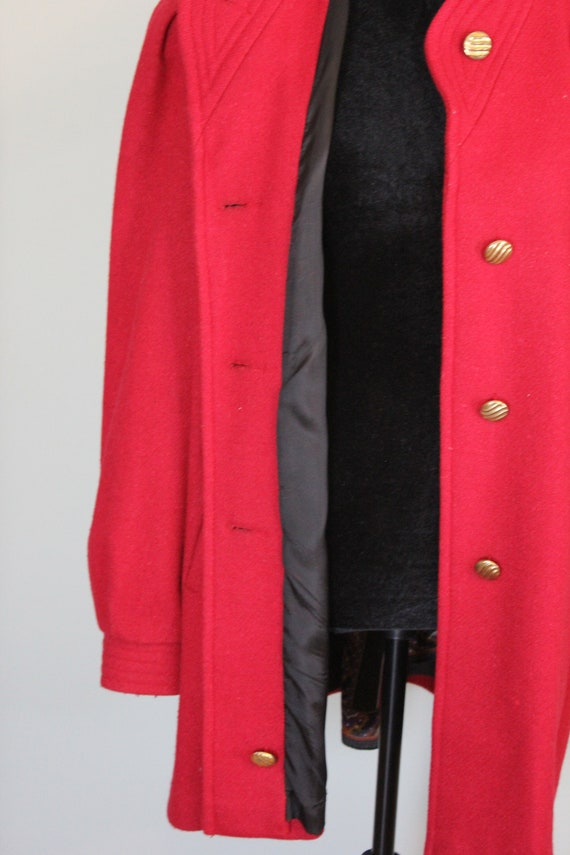 Vintage Red Women's Wool Outer Coat - image 5