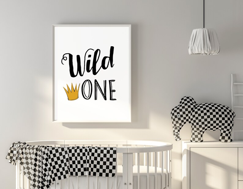 Wild One Sign Printable Where The Wild Things Are Print Wild Etsy