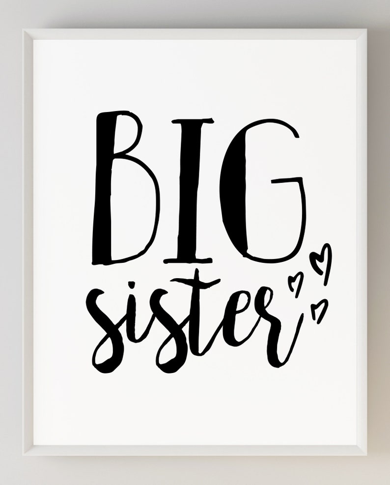 Big Sister Little Brother Wall Art Brother And Sister Room Etsy