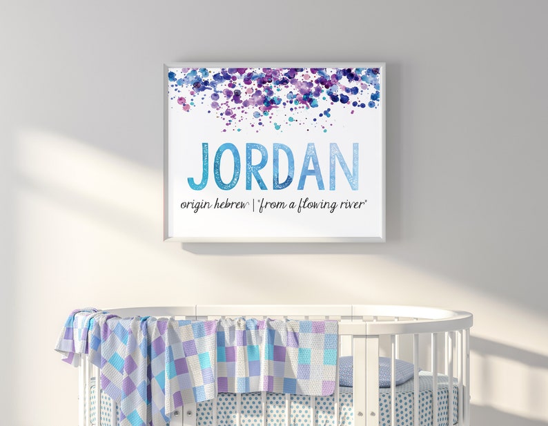 Personalized Baby Name Meaning Print Printable Boy Nursery Etsy