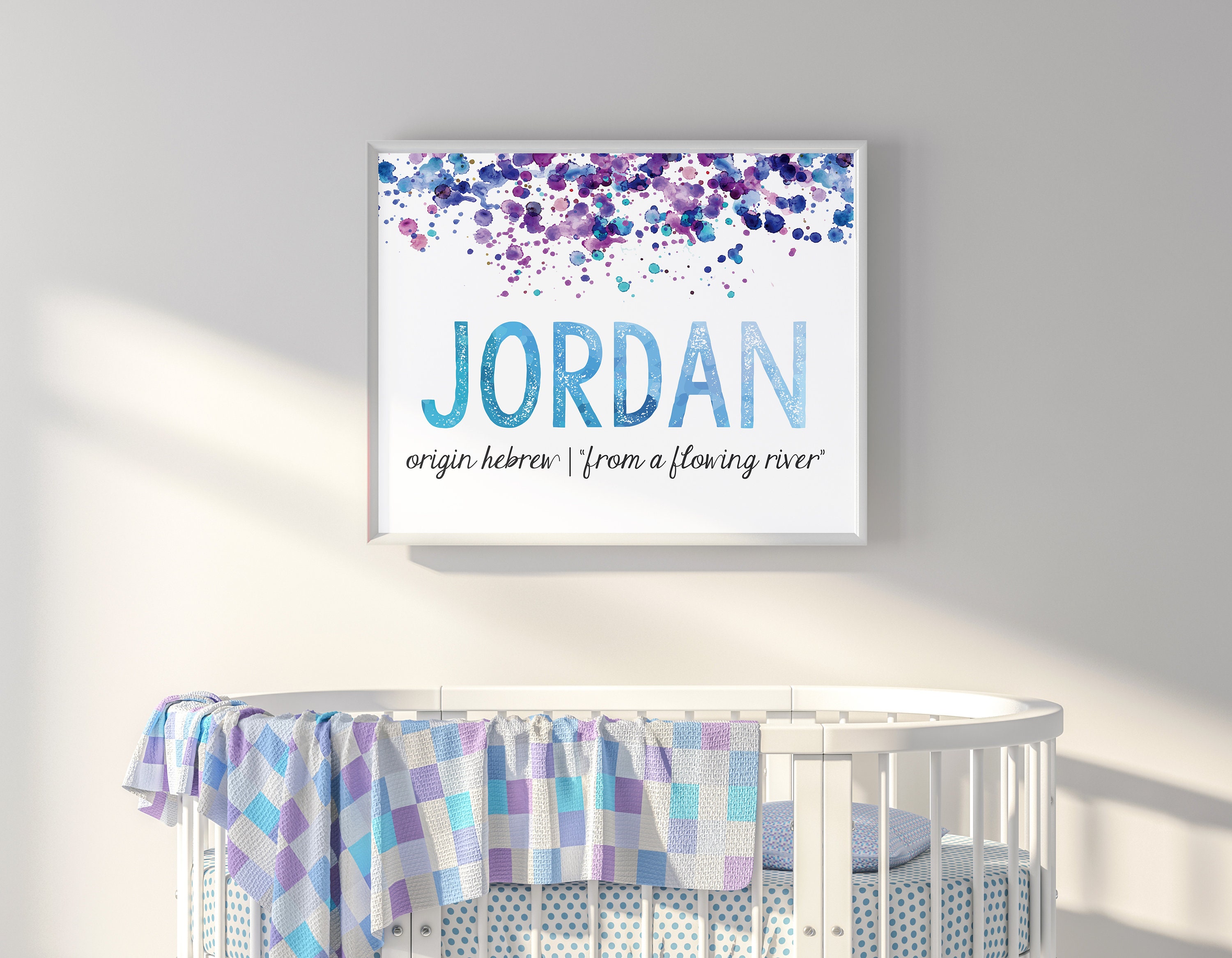 Personalized Baby Name Meaning Print Printable Boy Nursery | Etsy
