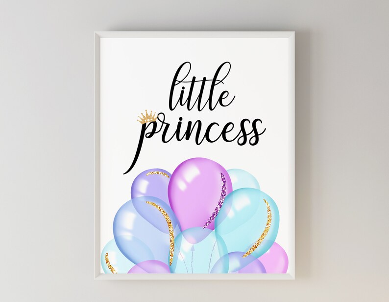 Princess Wall Art Princess Wall Decor Baby Girl Nursery Etsy