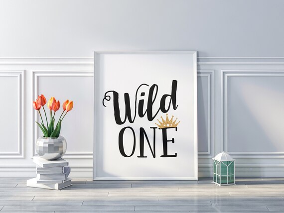 Where The Wild Things Are Print Wild One Sign Girl Nursery Etsy