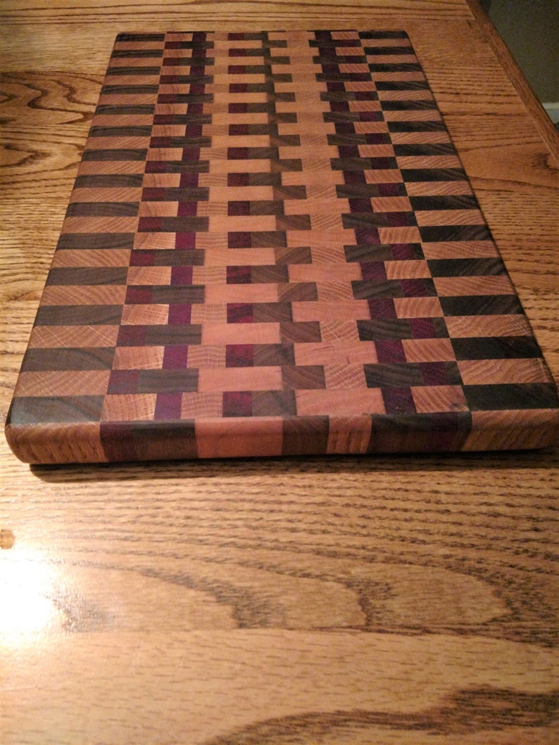 Thick End Grain Mosaic Cutting Board Etsy