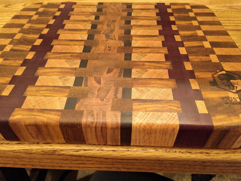 Thick End Grain Mosaic Cutting Board Etsy