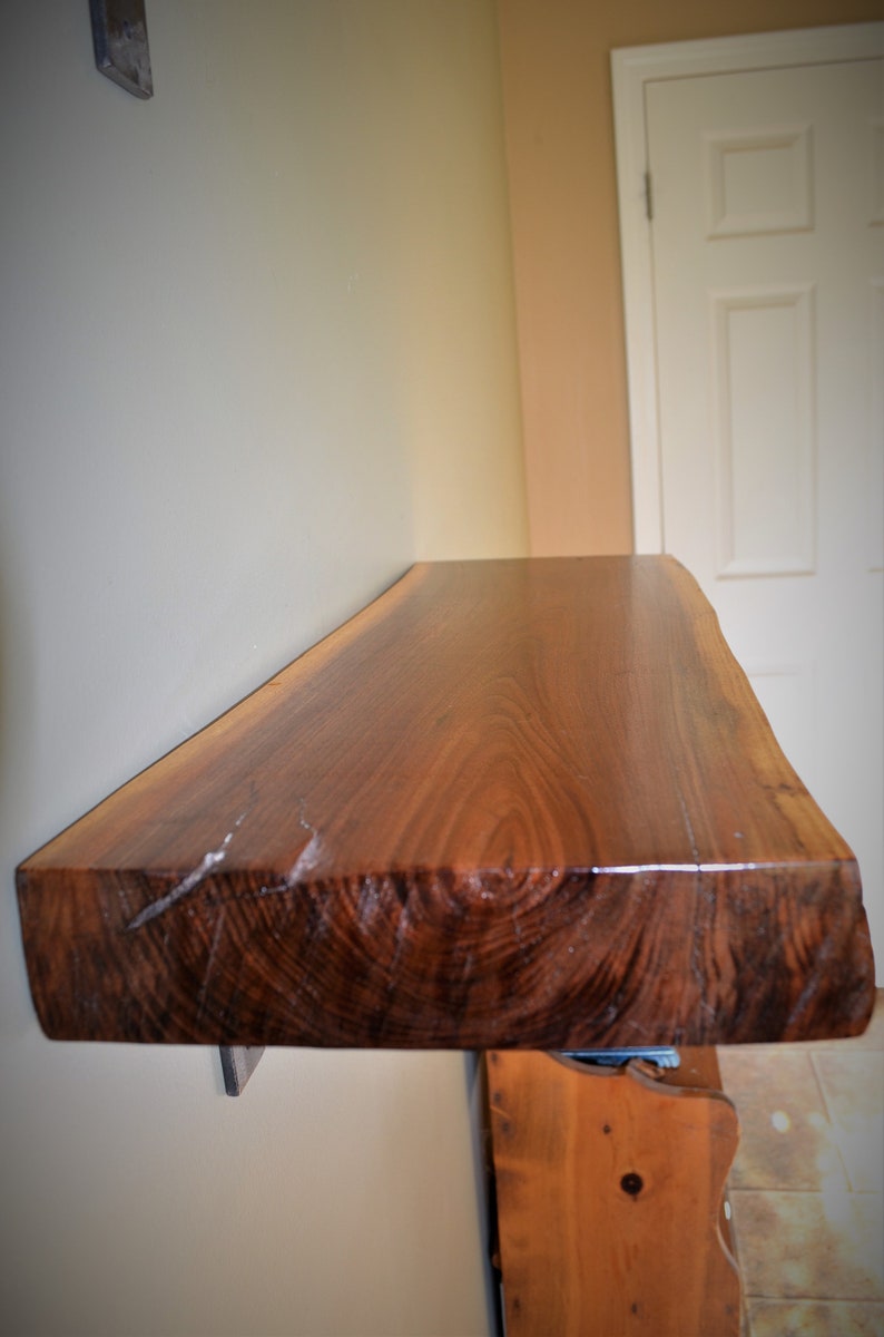 Black Walnut Live Edge Shelf/ Natural Edge Shelf Etsy