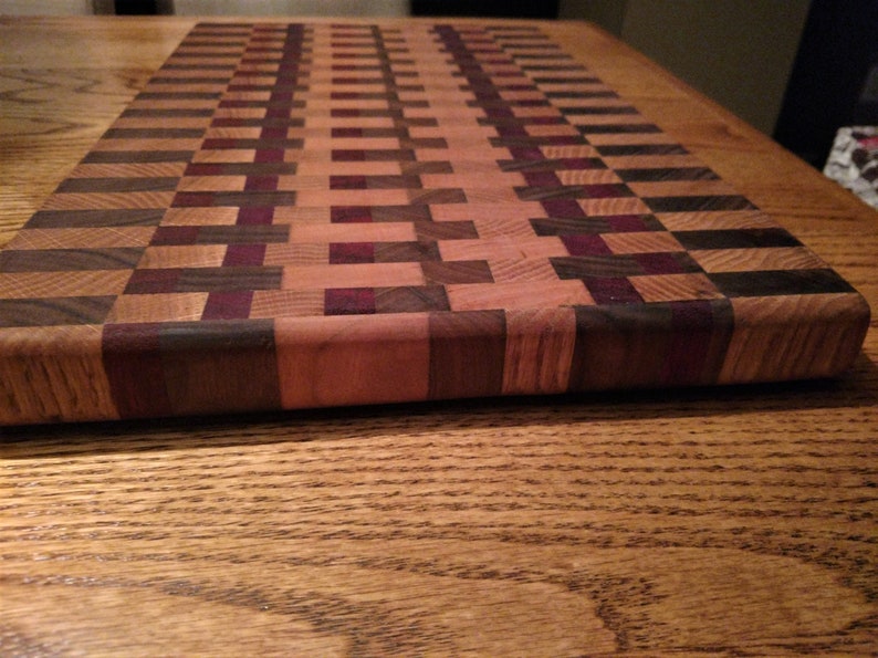 Thick End Grain Mosaic Cutting Board Etsy