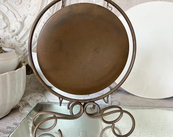 FRANCE Antique enchanting gong 1900 Patina Height approx. 26.5 cm Ø approx. 16 cm Table bell Dining Meditation Table gong Gathering