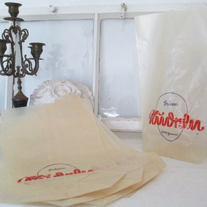 ZIA EMMA 7 grandi vecchi sacchetti per pasta ca. 32,5 x 21,5 cm VINTAGE sacchetti per confezioni di alimentari sacchetti di carta pergamena negozio decorazione shabby