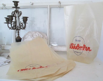 AUNT EMMA 5 large old pasta bags approx. 32.5 x 21.5 cm VINTAGE grocery store shop packaging bags parchment paper bags shop shabby decoration