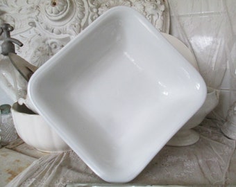 VINTAGE Ancien grand bol blanc épais BAUSCHER Allemagne Ø environ 25,5 x 27 cm SHABBY saladier vaisselle cuisine décoration chalet pate bol fruits