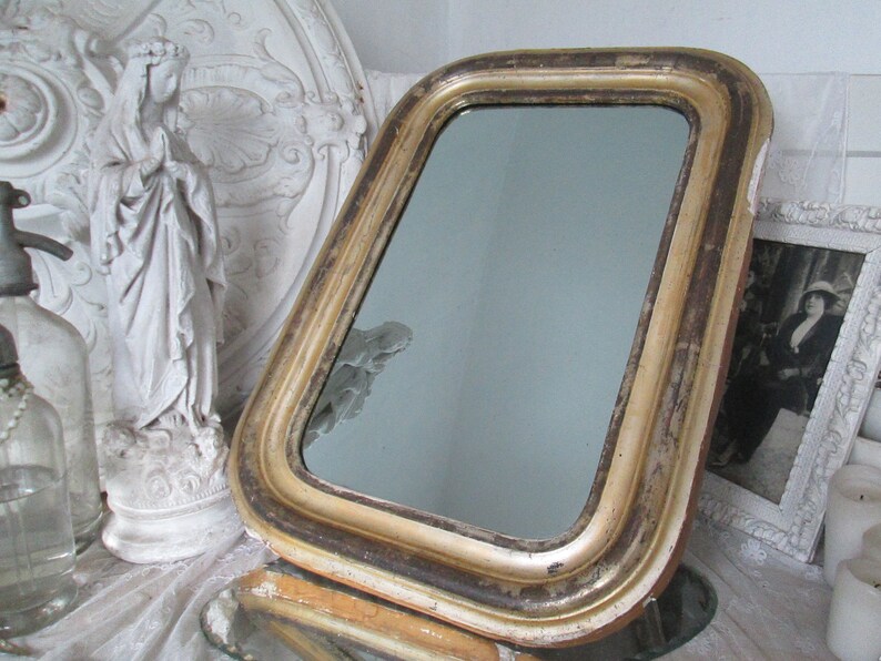 FRANKREICH Antiker KLEINER Kaminspiegel ca 55x39cm WASCHGOLD | Etsy