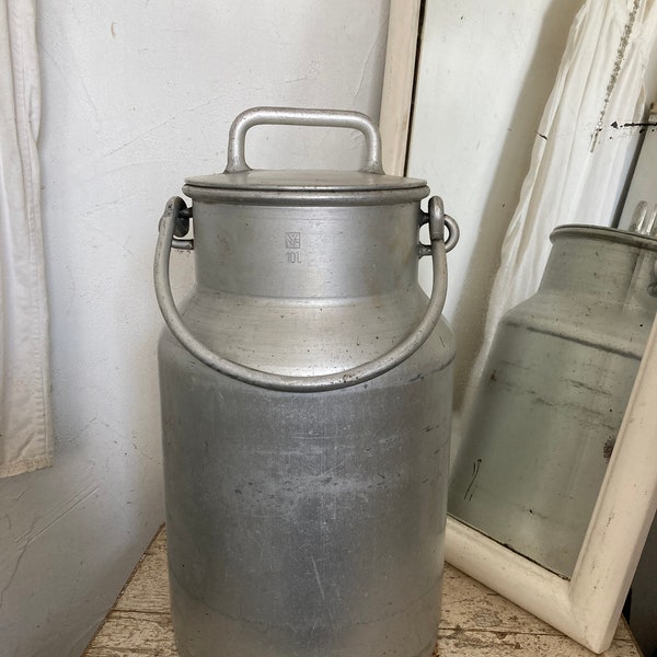 VINTAGE Old large WMF milk can ALU height approx. 42 cm approx. 10 liters dairy farm patina country house umbrella stand vase planter