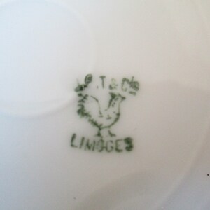 May include: A green rooster logo with the text "T & Co" above and "LIMOGES" below.