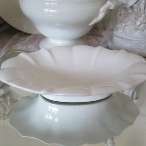FRANCE Ancient magical white bowl ceramic bowl soap dish side dish serving bowl SARREGUEMINES Brocante french france