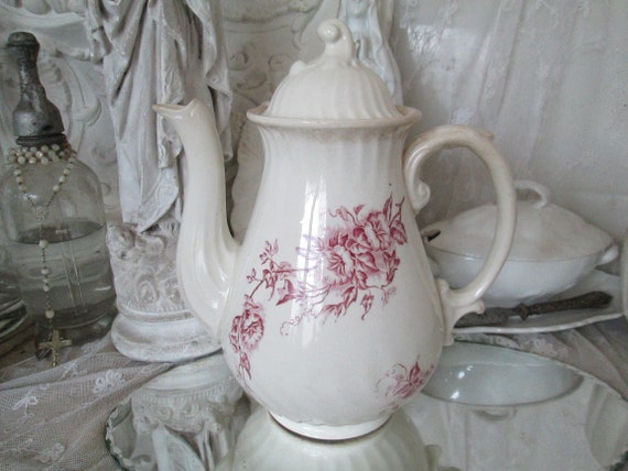 Shabbytraum Uralte Large Pot Ceramic Pot France Teapot Coffee Etsy