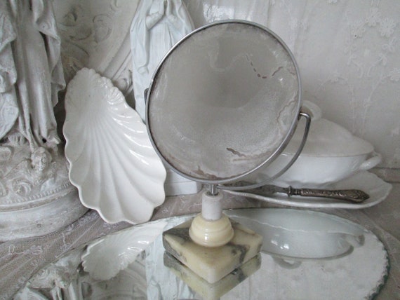 France Age Magnifying Mirror Marble Foot Makeup Mirror Table Etsy
