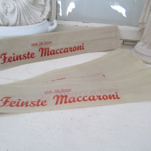 ZIA EMMA 5 vecchi sacchetti di pasta grandi circa 33 x 6 cm VINTAGE negozio di alimentari sacchetti di carta pergamena sacchetti di carta rari