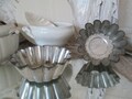 Vintage Old French Brioche Baking Pan, approx. 18 cm diameter, Patina Metal, Brocante Decorative Metal Mold, Cake Relief, Shabby Chic Kitchen, Country Style Metal Mold