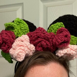 Handcrafted Crocheted Flower Mickey Ears - Magical Disney-Inspired Headband