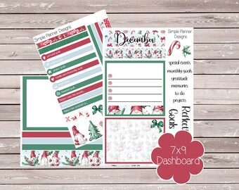 Christmas Gnomes Monthly Dashboard Kit