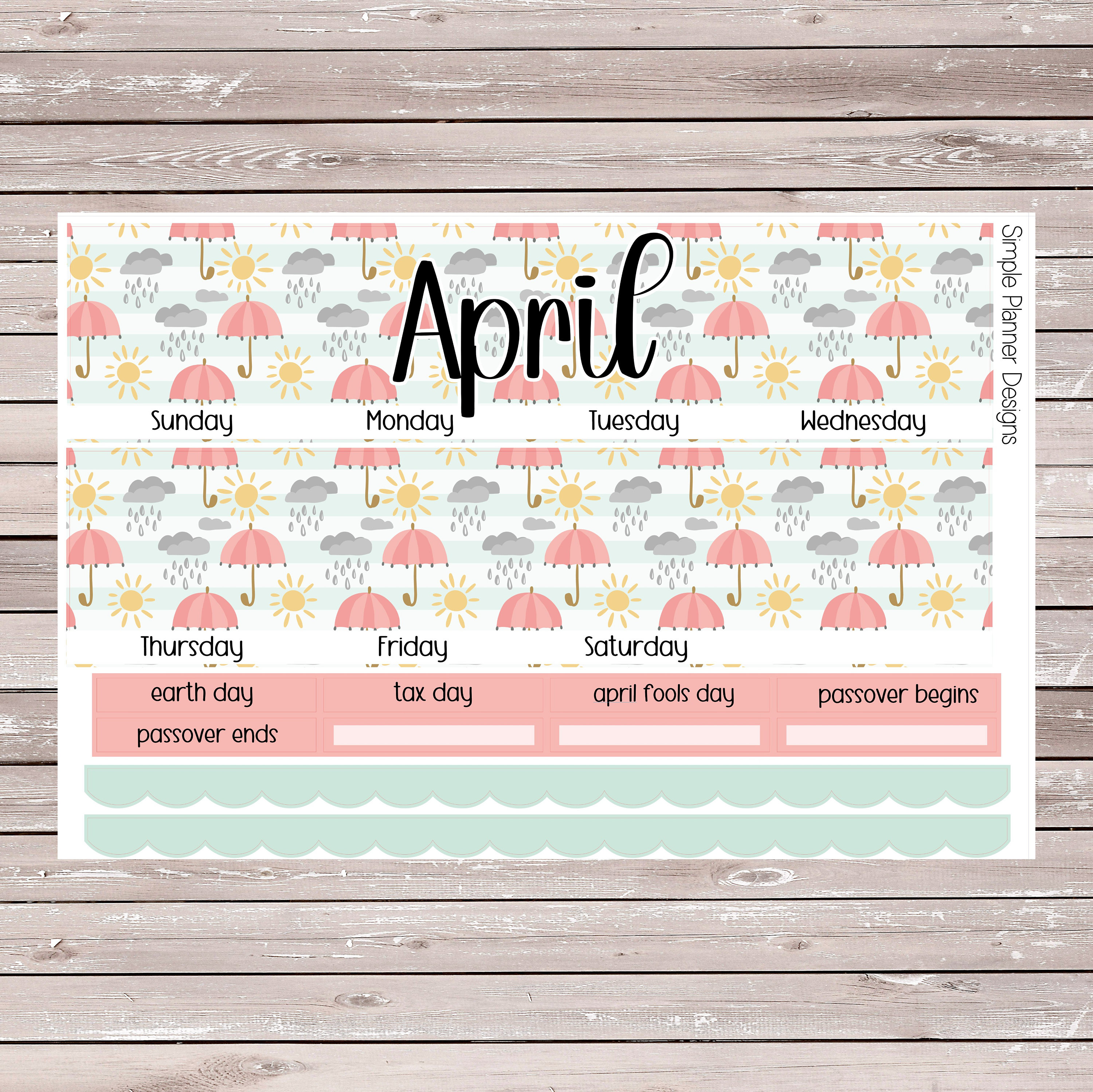 April Showers Monthly Kit - Etsy
