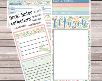 Spring Bunny Monthly Dashboard Kit