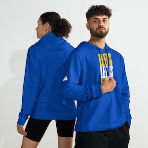 Leeds Leeds Leeds - adidas fleecehoodie - uniseks - koningsblauw