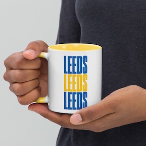 LEEDS LEEDS LEEDS Mug with Yellow Color Inside