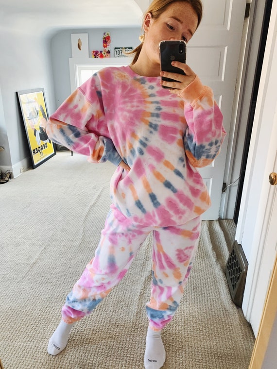 Custom Tie Dye Sweat Set Etsy