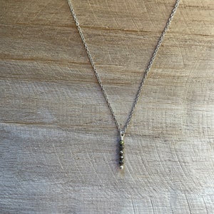 W I S E | Minimalist Pyrite Pendant and Silver Chain | Silver Simple Pyrite Stone Pendant | Dainty Pyrite Necklace | Dainty Stone Necklace