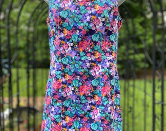 90's Shok Floral Denim Mini Dress