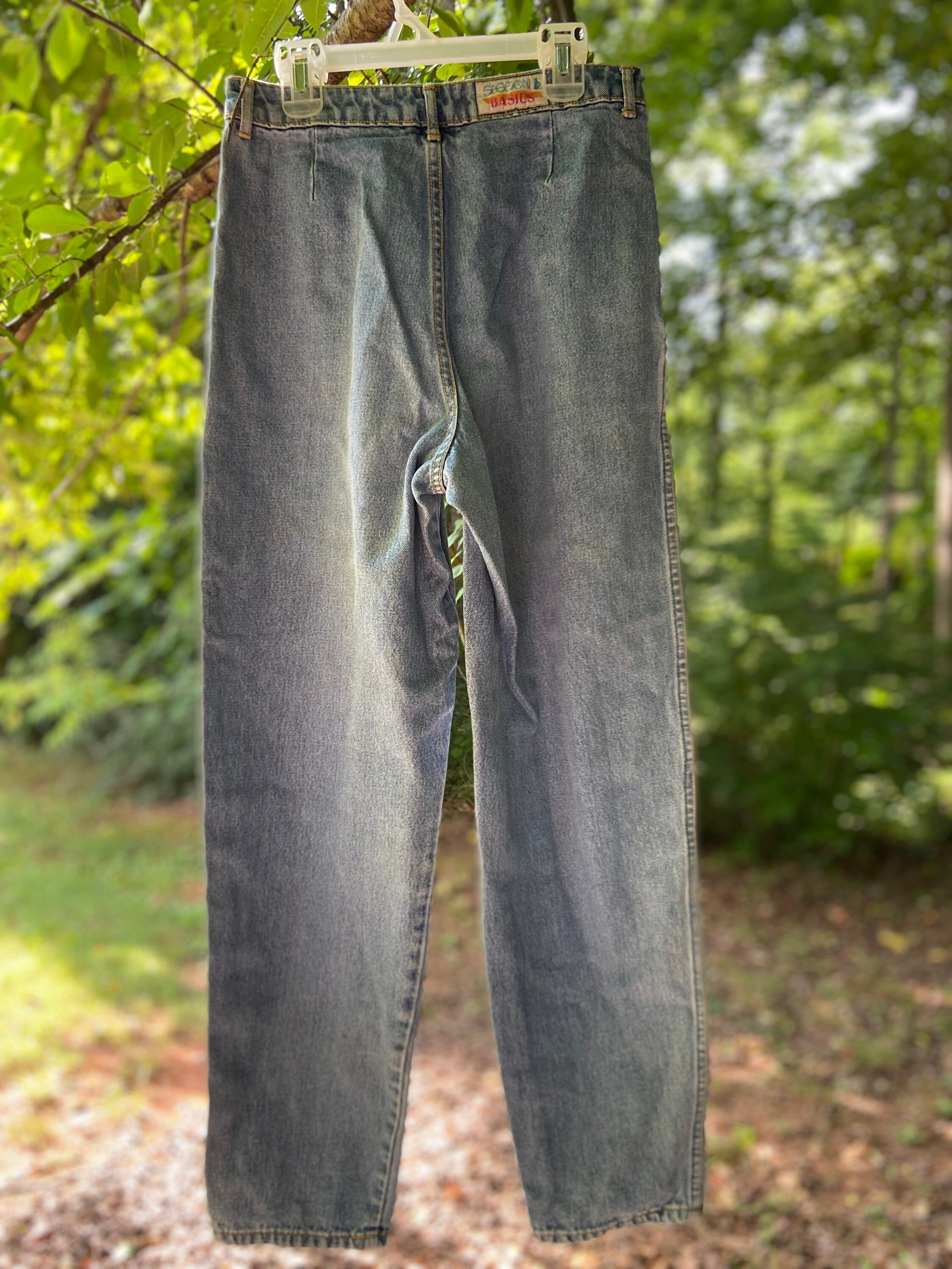80's Pleated Drop Waist Sasson Basics Jeans - Etsy