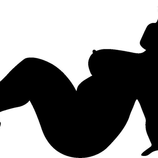 Thick Fat Curvy Mudflap Girl Lady Sexy Stripper Trucker Vector Art Instant Download