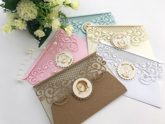 Przepiękne Zaproszenia Na Chrzest Komunię Etsy