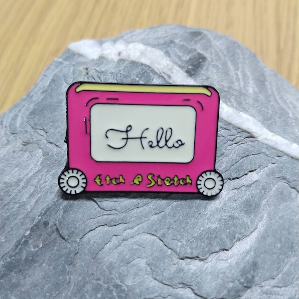 Etch a Sketch Retro toy Soft Enamel Pin