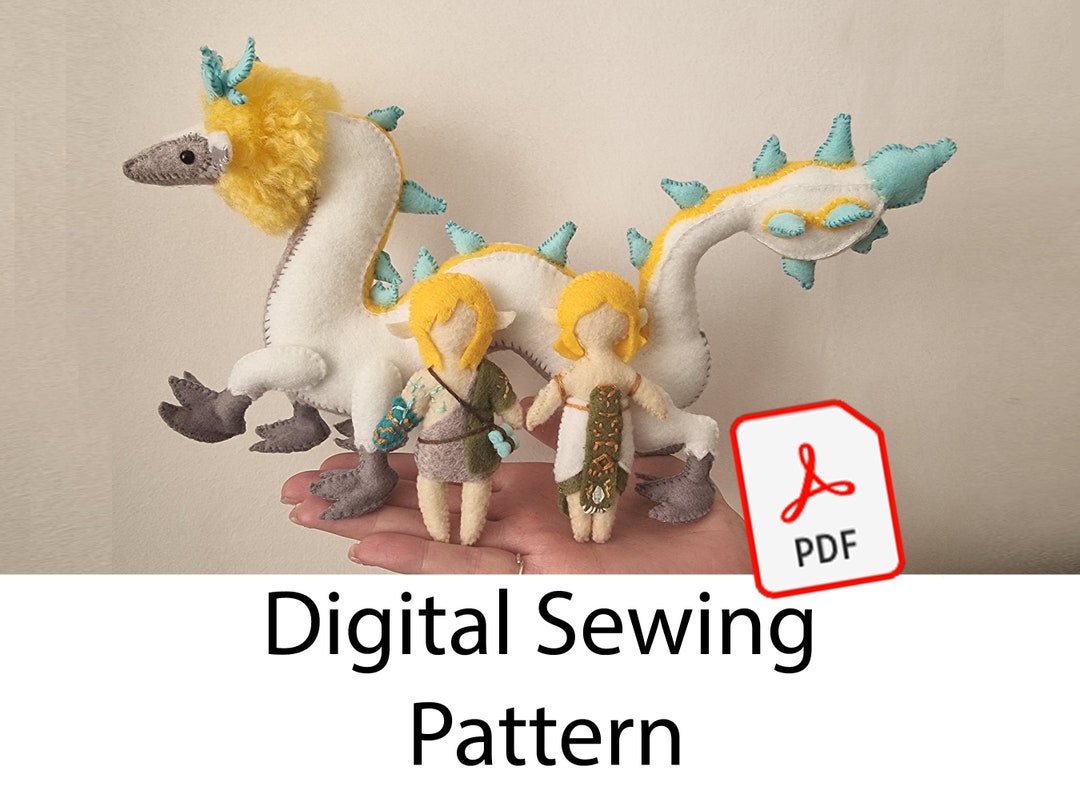 Totk Sewing Pattern Bundle Light Dragon and Link Bundle 3 in 1 Hand