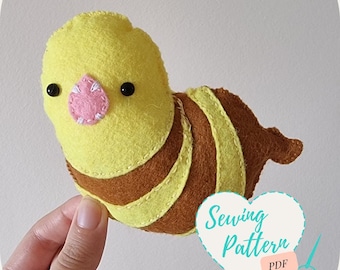 Serpente de Ronka Padrão de costura manual de pelúcia Scree feltro ornamento para jogos FF14 Plushie DIY fácil costurar seu próprio