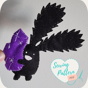 FFXIV Spriggan Plush Hand Sewing Pattern Felt Ornament Gaming Plushie DIY Sew Your Own