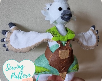 Tulin Plush TotK Bird Download digital | Brinquedo de pelúcia de feltro costurado à mão inspirado em LoZ