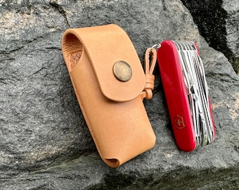 Leather Belt Pouch for Victorinox Swiss Champ