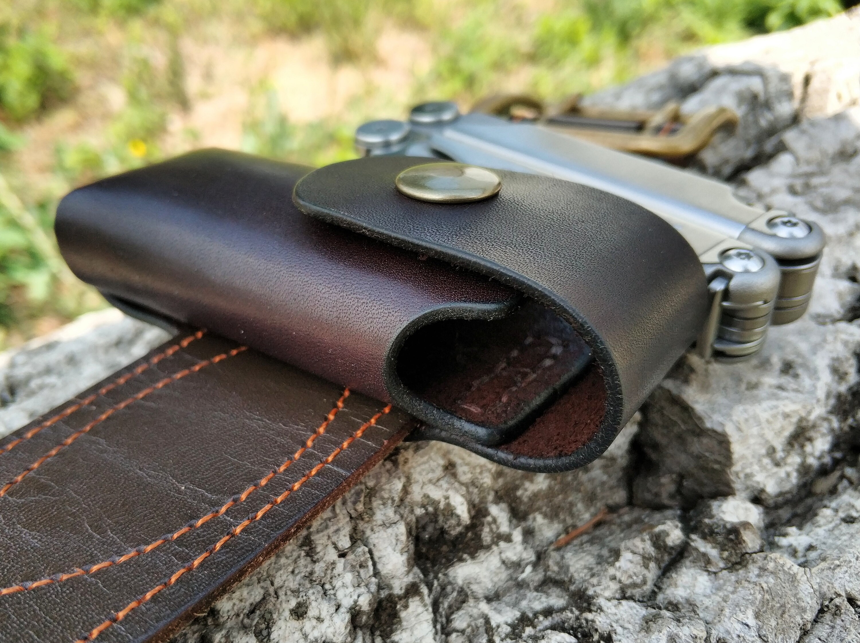 Leatherman Wave sheath handmade Belt Pouch handcrafted holster Etsy